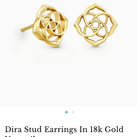 Kendra Scott Jewelry - NWT Kendra Scott 18K Gold Vermeil Dira Studs